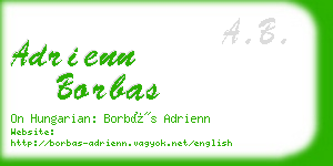 adrienn borbas business card